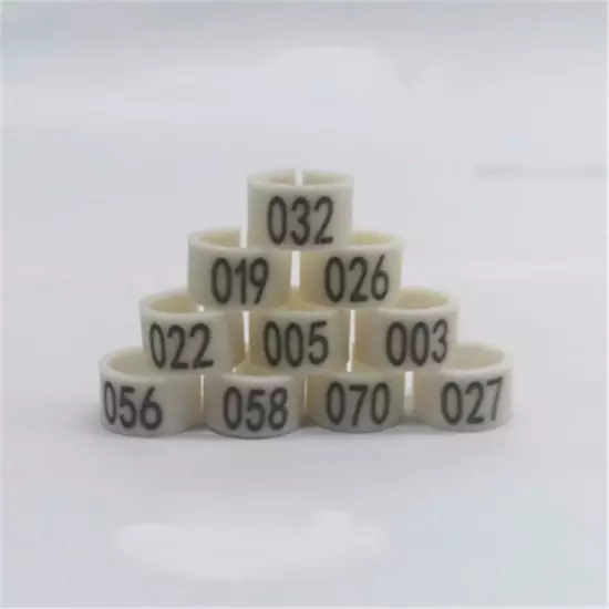 100Pcs/set 10mm Bird Rings Leg Bands For Pigeon Parrot Clip Rings Number 1-100