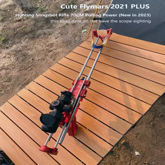 Cute Flymars 2021 PLUS Hunting Slingshot Rifle 70CM Pulling Power New in 2023