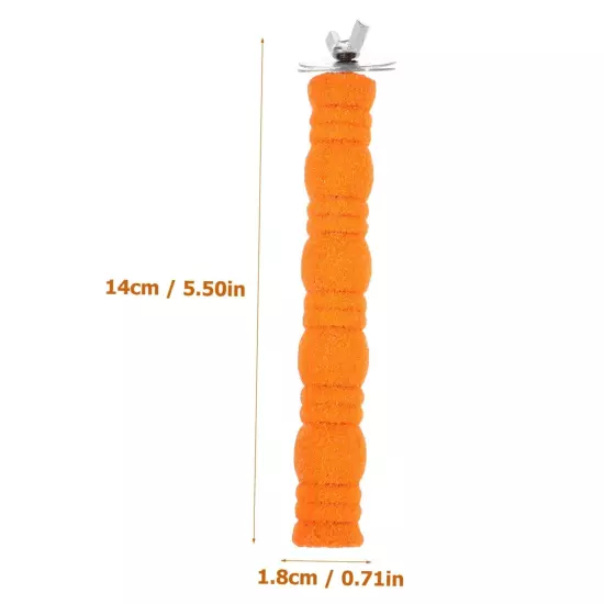 Bird Toy Nail Trimmer Perch Wooden Parrot Perch for Birdcage Training and Gri...