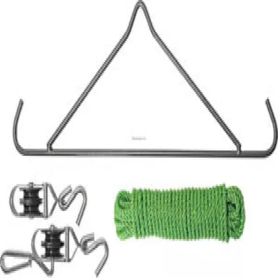 HQO Game Hanging Gambrel & Hoist Kit with Pulleys & Rope - 600 lb Capacity