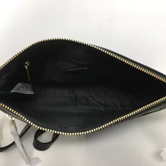 Fossil Fiona E/W Crossbody, Size S - Black/Gold