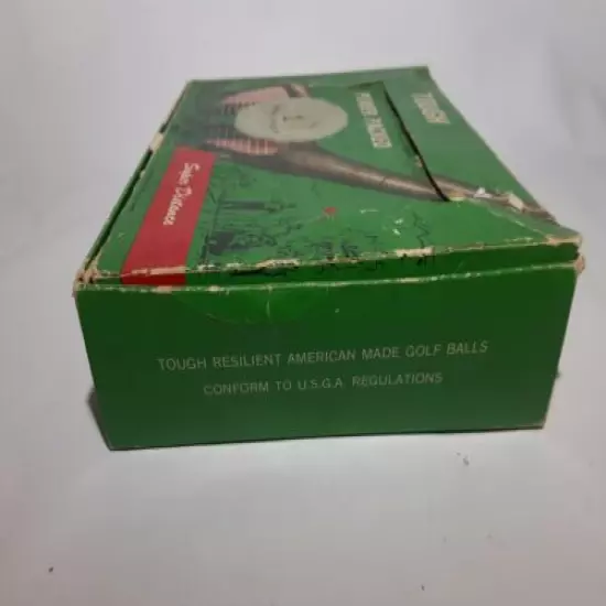 VINTAGE UNUSED TOUGH SUPER DISTANCE JOE ECKERT OPEN GOLF BALLS SEALED DOZEN BOX