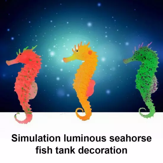 Floating jelly Seahorse Glow Effect Aquarium Fish Tank Decoration~ Ornament B1P2