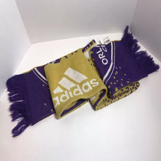 Jacquard Scarf MLS Soccer Futbol Orlando City SC Purple Gold Adidas