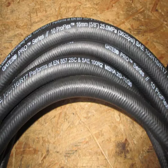 GATES HYDRAULIC HOSE 10 PROFLEX 5/8" 25' FEET SAE 100R16/R17 3625 PSI