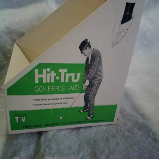 1970 TOMMY BOLT EMPTY BOX Hit Tru Golf Golfers Aid,*empty box only,professional.