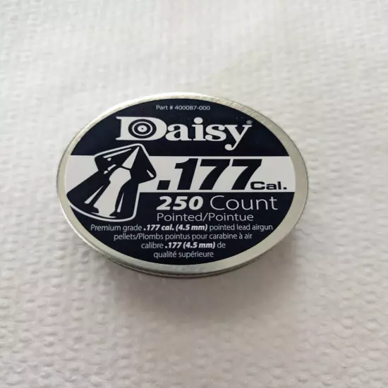 250ct Daisy POINTED Air Gun Pellets.177 Cal 4.5mm