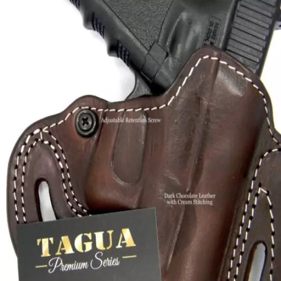 TAGUA Premium Brown Leather Open Top RH OWB Belt Holster BERETTA PX4 STORM 3"