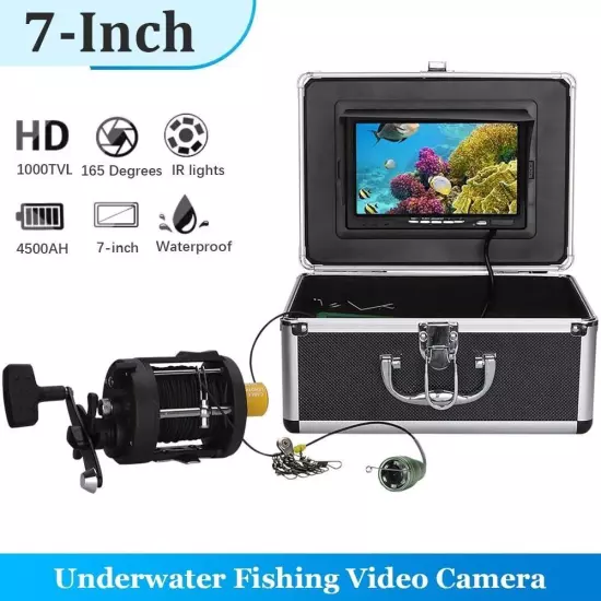 Underwater Fishing Camera Video Fish Finder with 7" LCD Monitor 1000TVL Camera