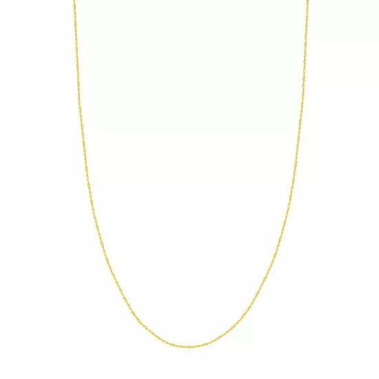 1.15MM TWISTED SINGAPORE ROPE CHAIN NECKLACE REAL 10K YELLOW GOLD