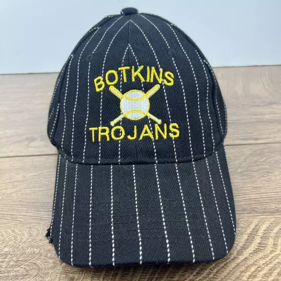 Botkins Trojans Baseball Hat Black Hat Adjustable Adult Size Hat Black Cap