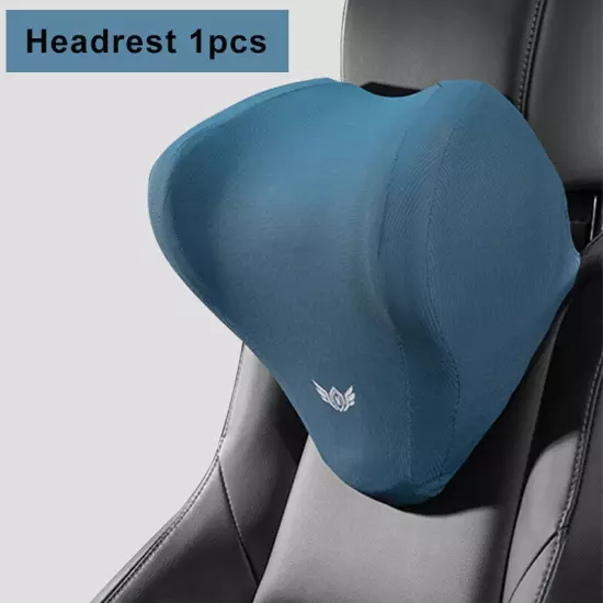 Curved Car Seat Headrest Car Neck Pillow Cushion Back Lumbar Support 