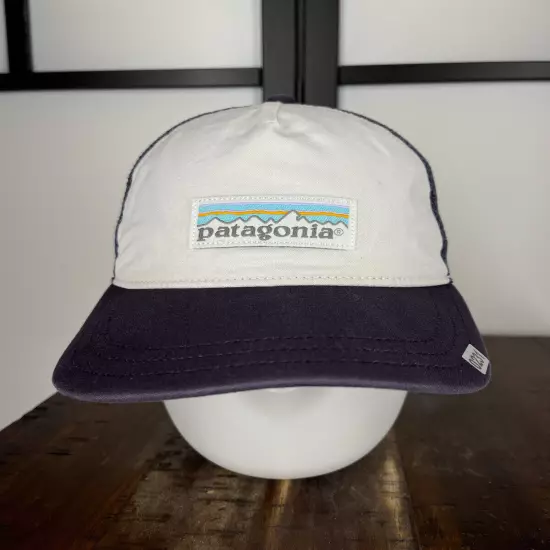 Patagonia Hat Cap Snap Back Adult OS Blue Trucker Fitz Roy Cotton Polyester