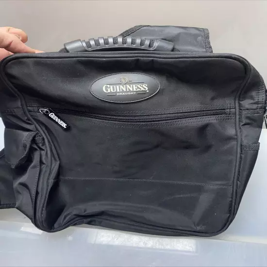 Guinness Draught Crossbody Bag Black Adjustable Strap 12”x12”