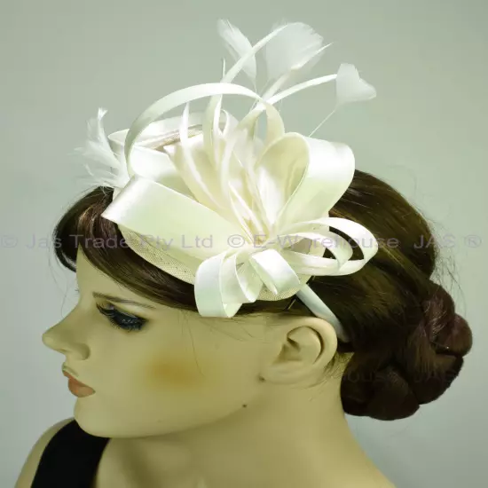 Spring Racing Race Party Melbourne Cup Feather Headband Hairband Clip Fascinator