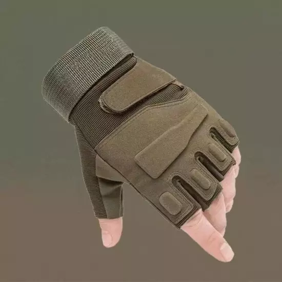 Tactical Fingerless Gloves Military Combat Shooting Half Finger Gloves for Mens