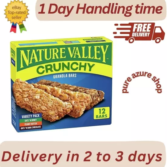 Nature Valley Crunchy Granola Bars, Variety Pack, 1.49 oz, 6 ct, 12 bars