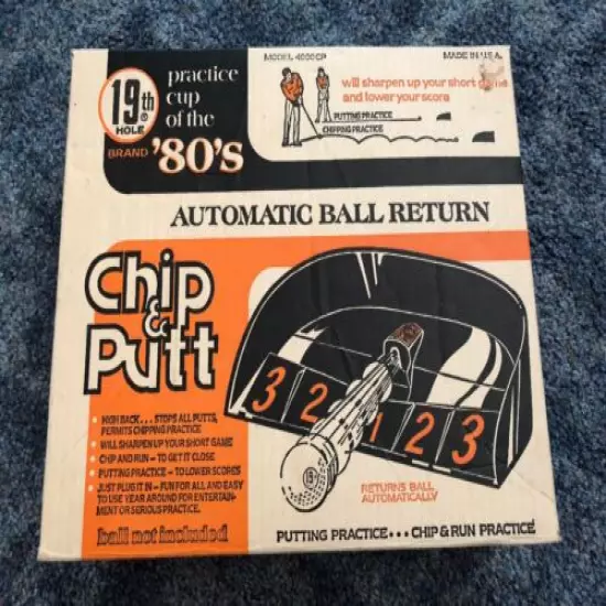 CHIP AND PUTT Automatic Ball Return 1980s Practice System by 19th Hole- Great! -