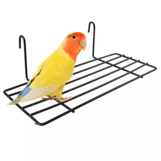 PATKAW Bird Wire Platform 2Pcs Parrot Toys Perch Cage Stand Shelf Portable Tr...