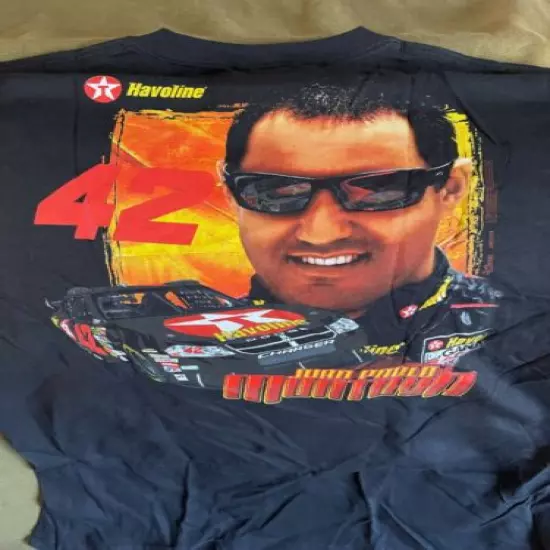 JUAN PABLO MONTOYA #42 TEXACO NASCAR CHASE AUTHENTICS T-SHIRT BLK NEW W/TAGS LGE