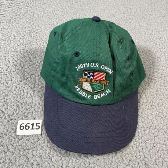 Vintage Golf Hat 100th US Open Pebble Beach 2000 USGA Member Green Blue