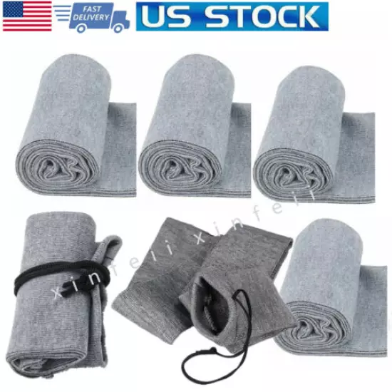 6 x Silicone Treated Gun Sleeves Rifle Cover Protection Storge Socks 55" Gray