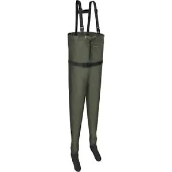 NEW Allen Fox River Stockingfoot Chest Waders MEDIUM Men's Size 6.5-9.5 Green