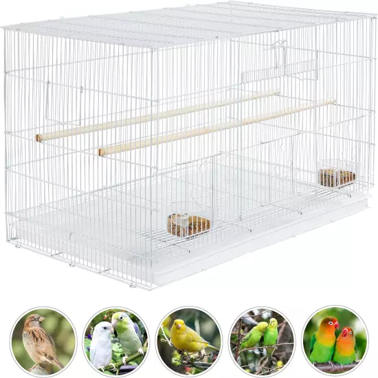 Yaheetech 30-inch Stackable Flight Bird Cages for Parakeets Cockatiels Conures