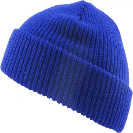 Warm Winter Knit Cuff Beanie Cap Fisherman Watch Cap Daily Ski Hat Skully