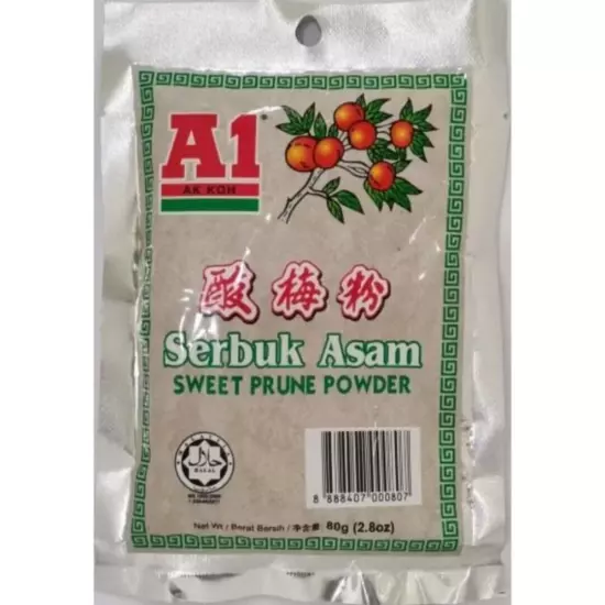 A1 SWEET PRUNE POWDER Serbuk Asam For Fruits 7 packs x 80g - shipment by DHL Exp