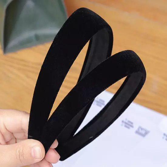 2pcs Black Velvet Feel Wide 20mm 30mm 40mm Alice Band Headband Korean Hair Wear