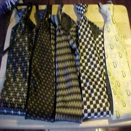 Lot Of 5 George Foreman x Long Silk Comfort Tie Ties Lot 6