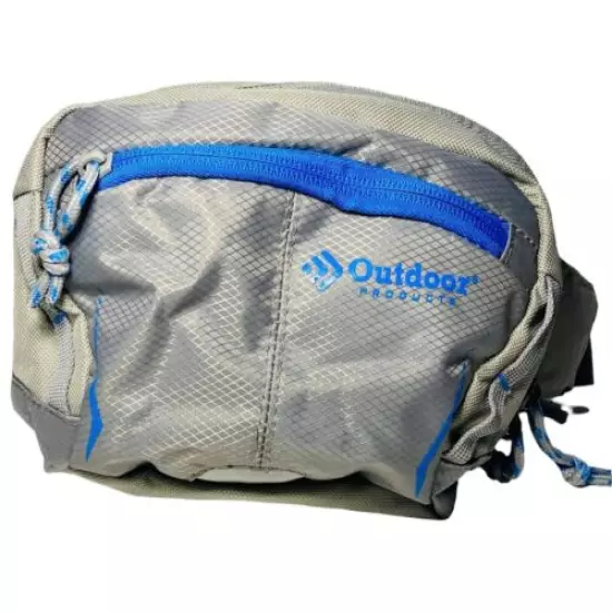 OUTDOOR Products Adjustable FANNY PACK Grey, Blue 4 Pockets