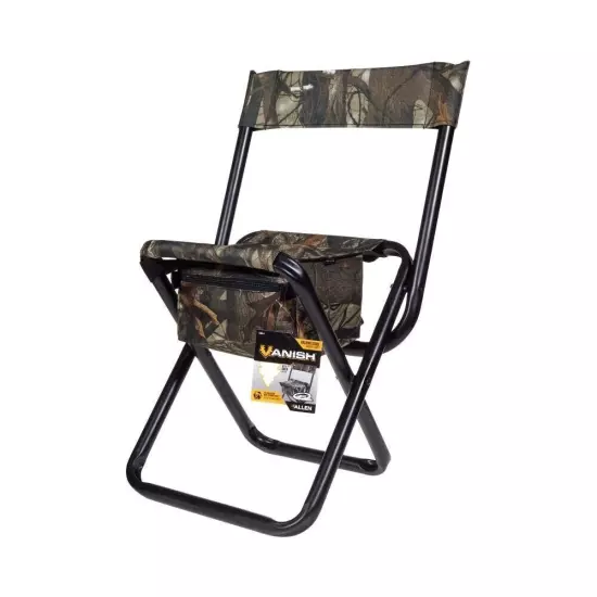 Allen Vanish Camo Folding Hunting Stool with Back, Black & Next G2 Camo