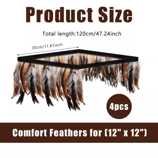 4 Pieces Comfort Feathers Feather Skirt Baby Chicken Supplies for Chick Brood...