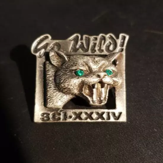 GO WILD SCI-XXXIV Safari Club International Pin - Lapel Pin Vintage RARE 