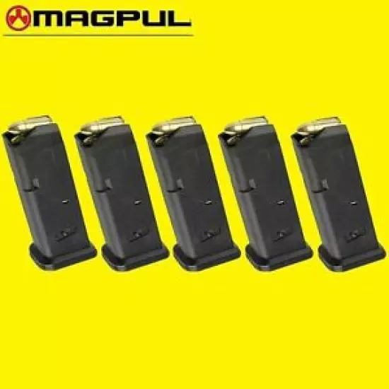 (5) x MAGPULL 10 GL9 GL0CK 19 9mm 10 Round MAGAZINES 907 BLK FAST SHIP