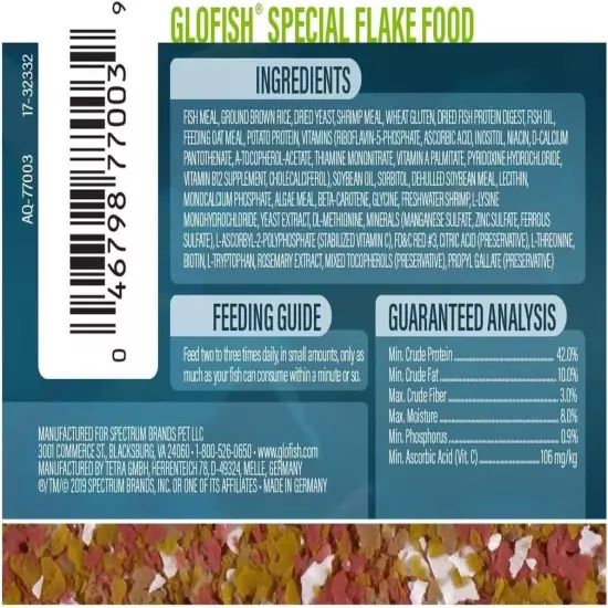 Special Flake Dry Fish Food for Brightness, 1.6 Oz - 77003