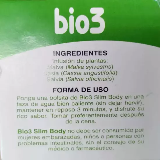 Bio3 Weight Control Tea,Slimming Slim Body,Weight Control Detox,2 Packs, 50 bags