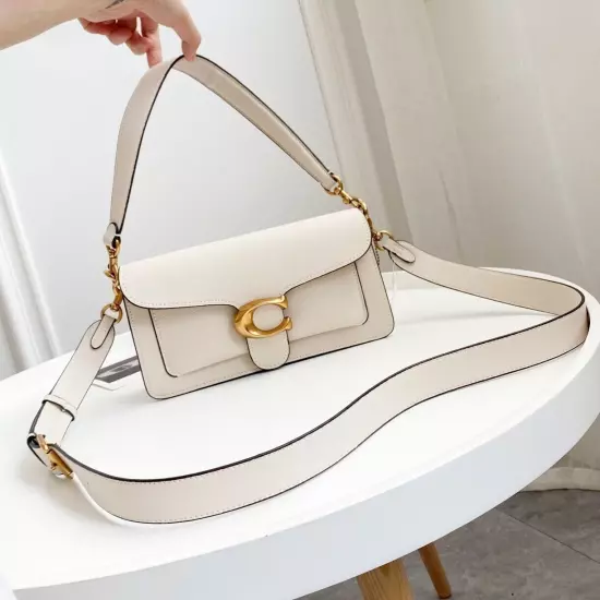 COACH 73995 Tabby Shoulder Bag White Leather Crossbody Shoulder Hand 2way Outlet