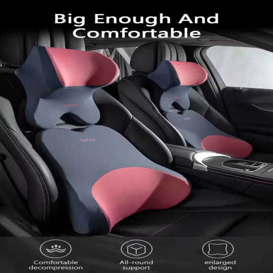 Car Lumbar Support Headrest Neck Pillow Support Universal Cushion Back Support