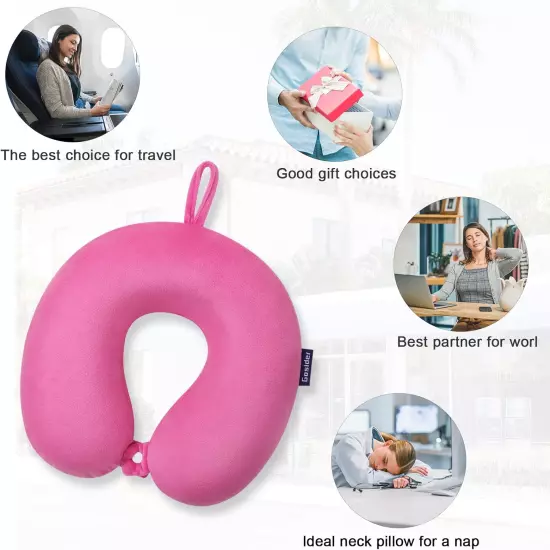 Travel Pillow Memory Foam, Comfortable Travel Neck Pillow U Shape, Support Neck 