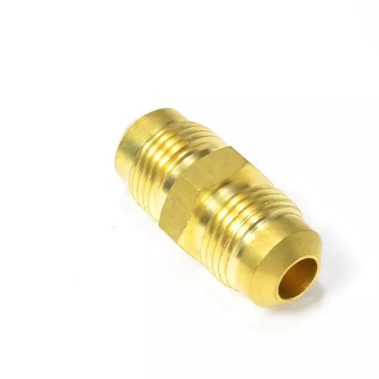 3/8 Male Flare Straight Union Sae 45 Coupling Brass Fitting Propane Natural Gas