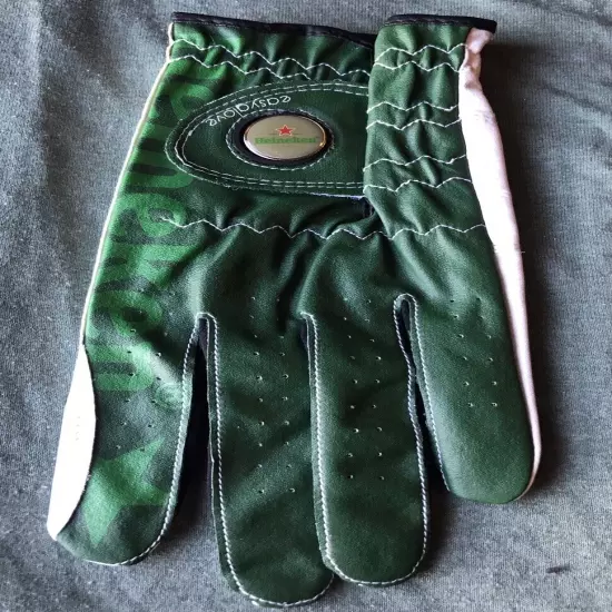 Heineken Logo Mens L Golf Gloves Left-Handed Gloves for Right-Handed Players