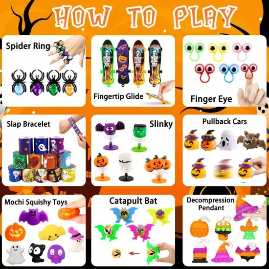 XIMISHOP 210PCS Halloween Party Favors Assortment Bulk, Toys for... 