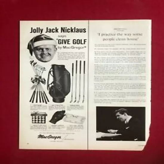 1962, Jack Nicklaus "Mac Gregor" Ad, (Scarce / Vintage) Masters