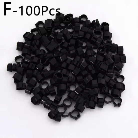 100pcs Plastic Bird Dove Pigeon Parrot Bird Clip Leg Rings Pet Supplies