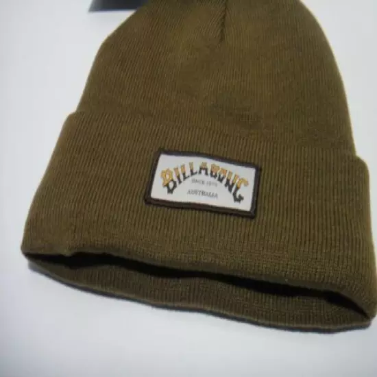 Billabong Mens Beanie Hat MABNQBDP DISASTER Polor Fleece Lining Color Brown