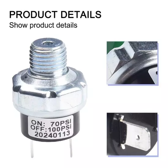 Efficient NPT Connector Air Pressure Control Switch for Air Compressors