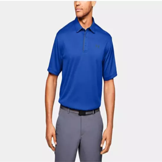 Under Armour Men's Tech Golf Polo SHORT SLEEVE , Versa Blue 2XLarge